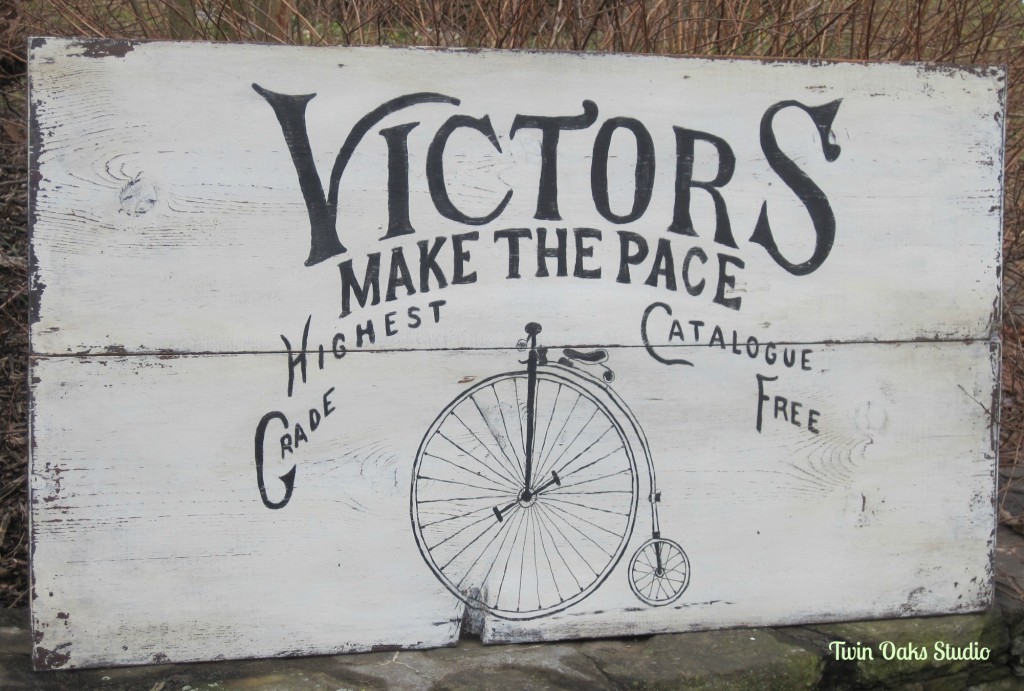 Vintage bicycle sign