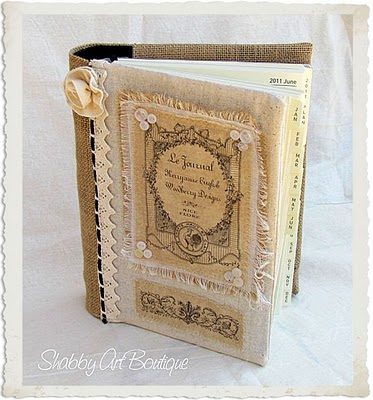 02 - Shabby Chic Boutique - French Burlap Journal
