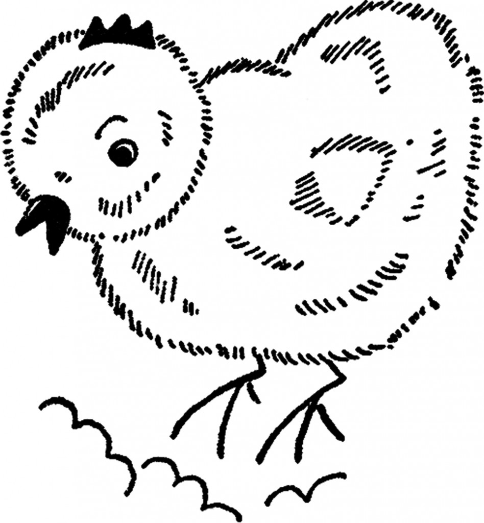 Easter Chick Line Drawing! - The Graphics Fairy