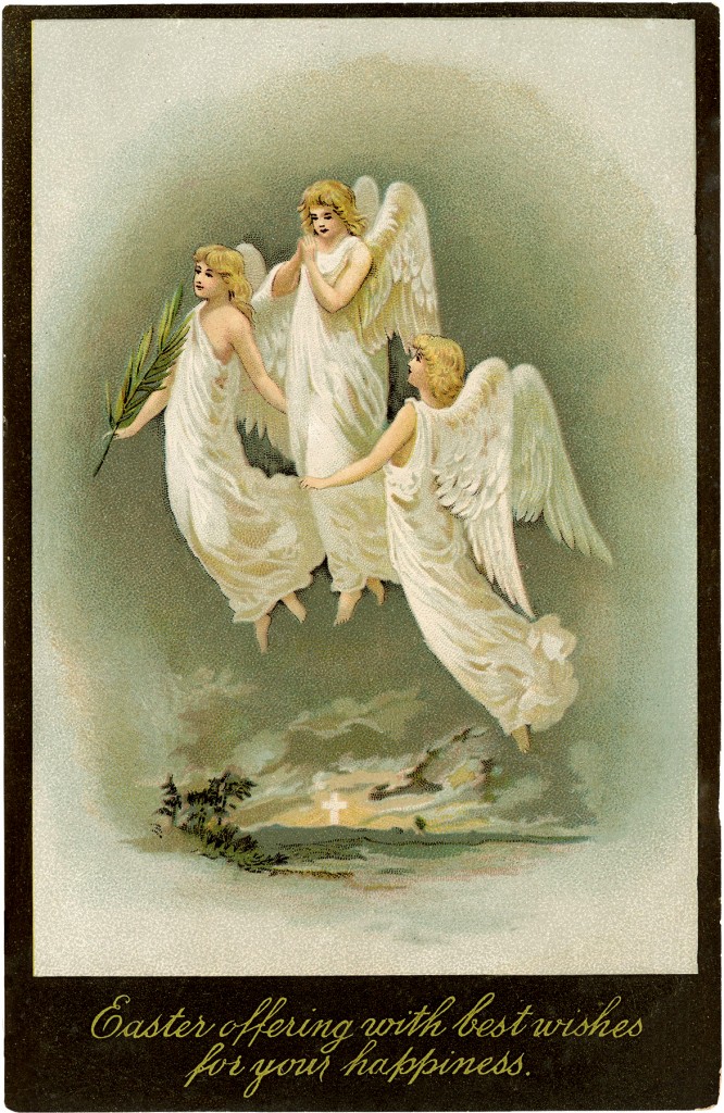 Vintage Easter Angels Image