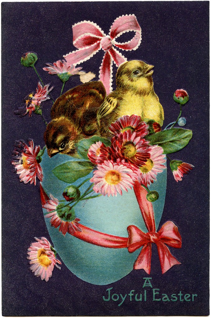 Vintage Easter Birds Image