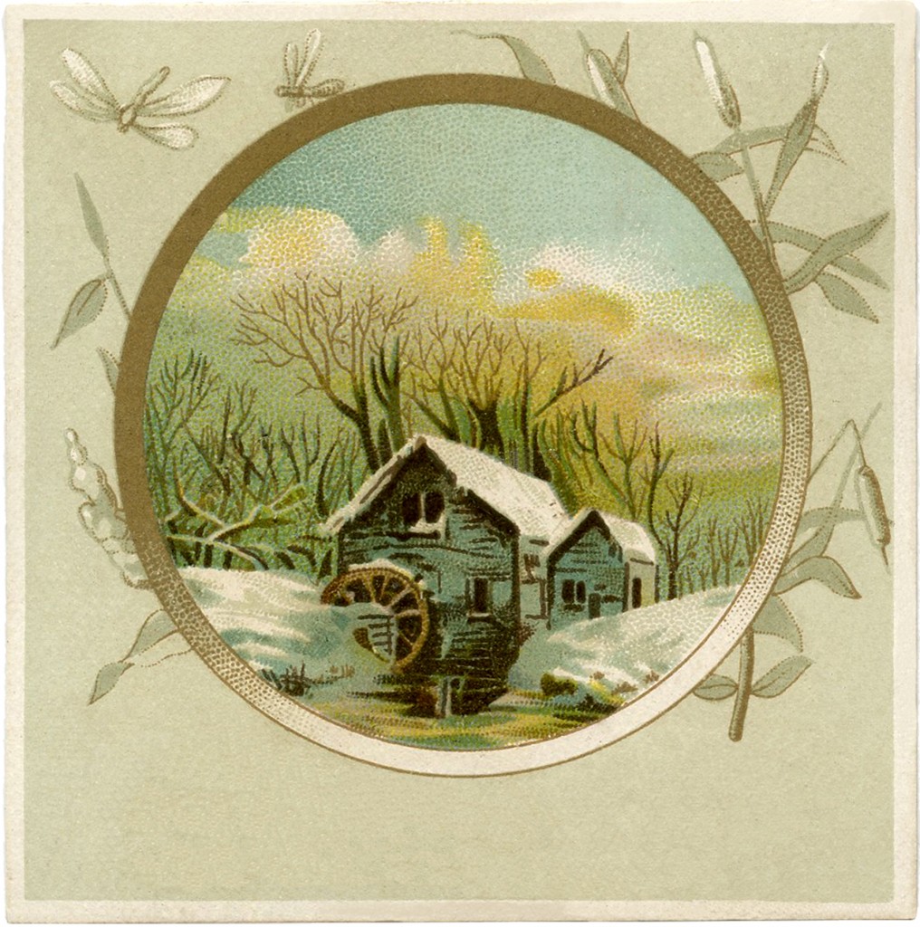 Vintage Mill Scene Image