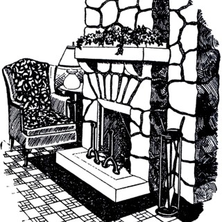 Vintage Stone Fireplace Image