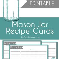 mason jar recipe cards
