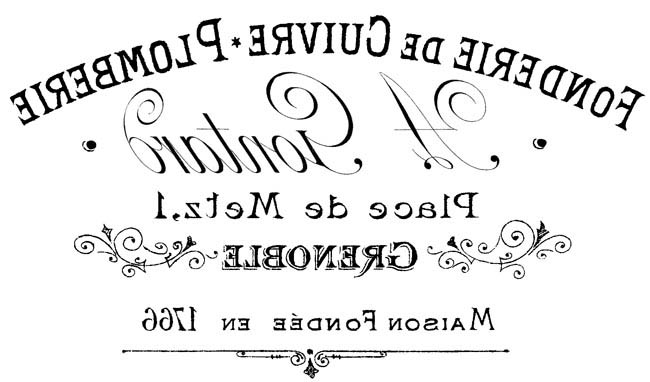 french text motif reverse transfer image