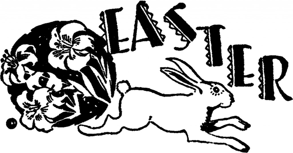 Easter Bunny Clipart Black and White