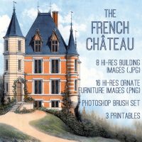 french chateau collage