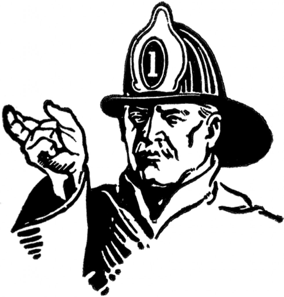 Vintage Fireman Image