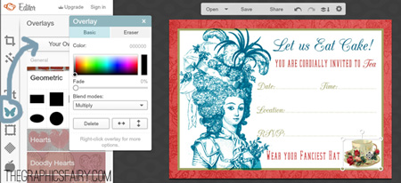 Tea Party Invite Printable & Tutorial // The Graphics Fairy