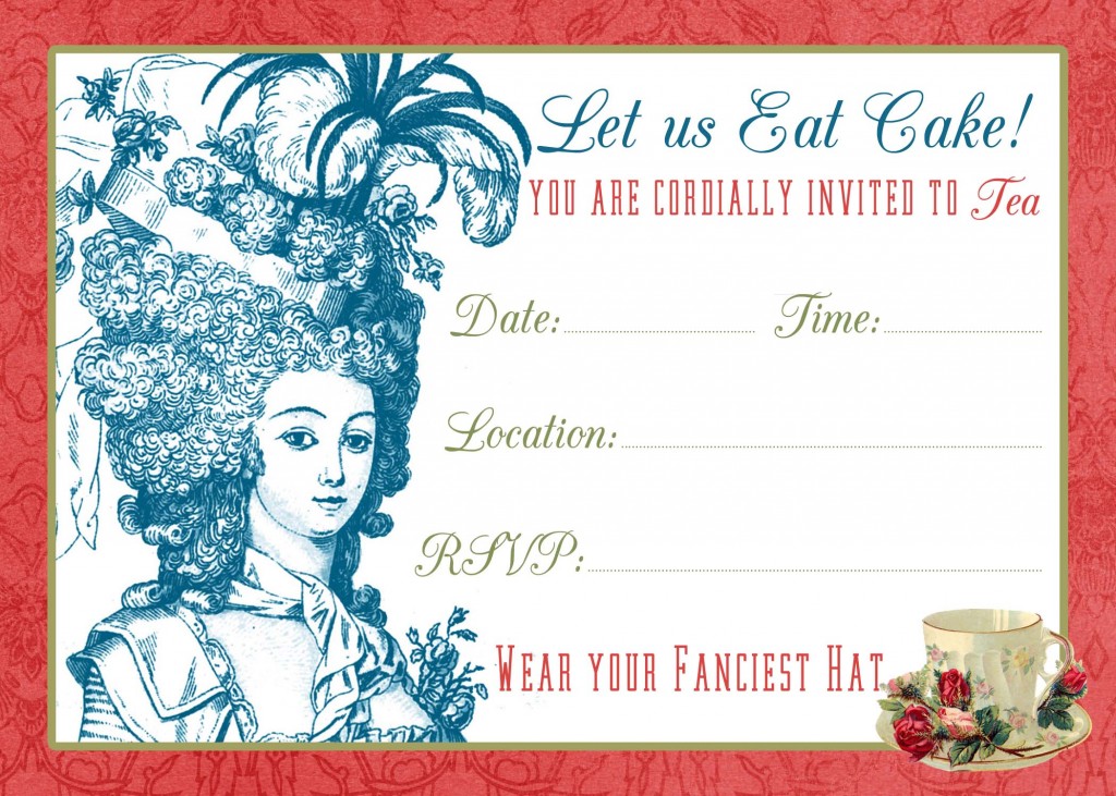 Tea Party Invite Printable Tutorial The Graphics Fairy