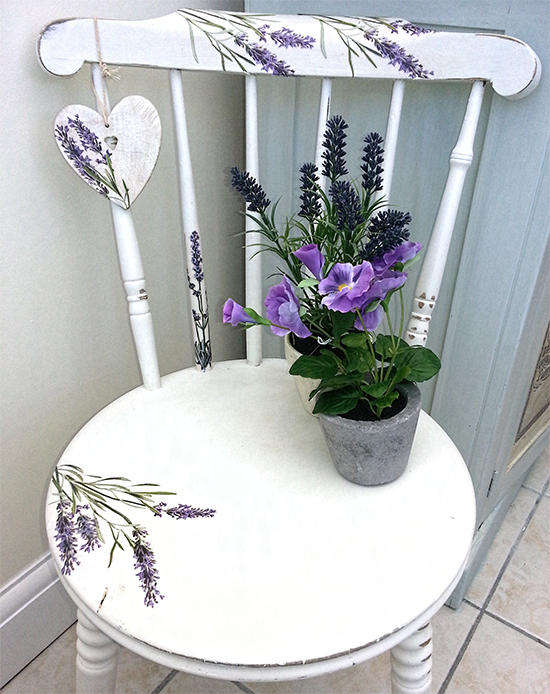 Wooden lavender chair