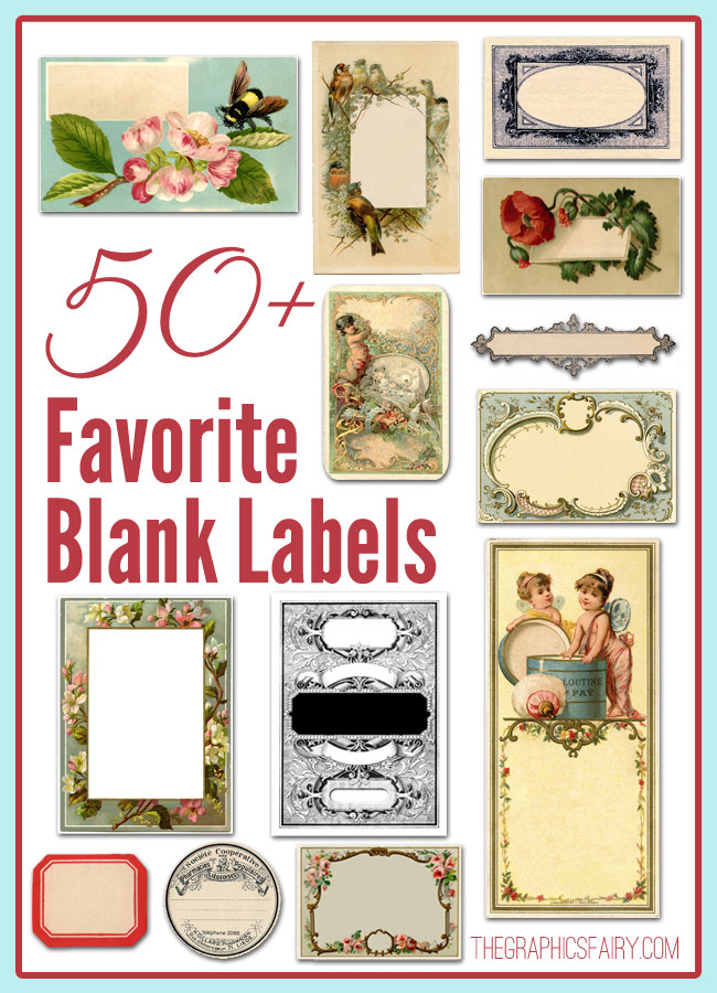 50 Best Blank Labels Vintage The Graphics Fairy