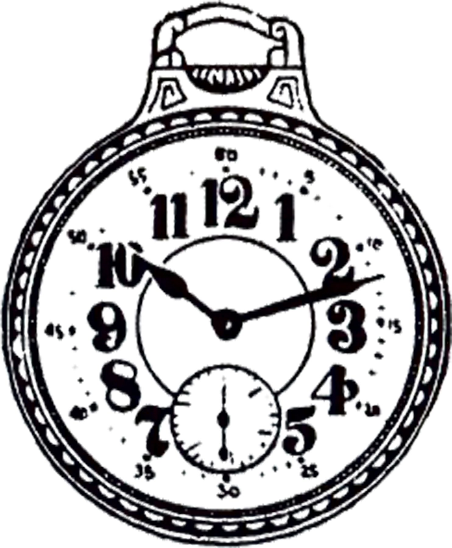 Public Domain Pocket Watch Image - The Graphics Fairy