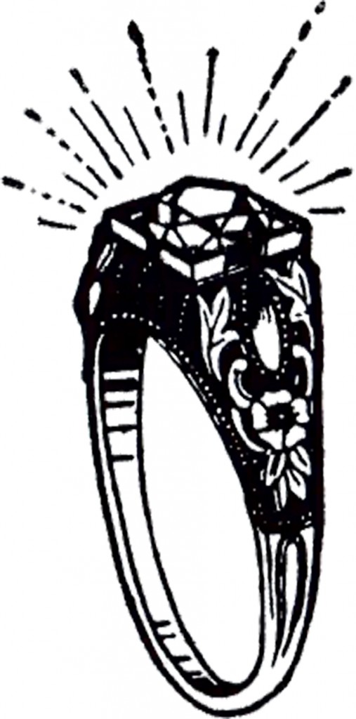 Vintage Diamond Ring Clip Art The Graphics Fairy