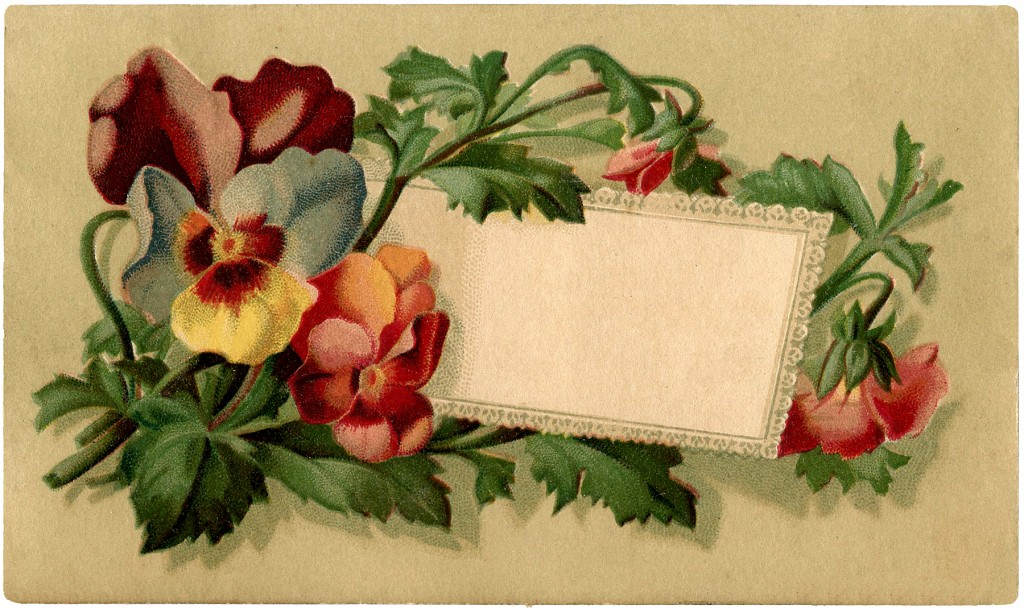 Vintage floral Label