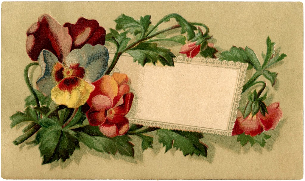 Vintage Pansy Label! - The Graphics Fairy