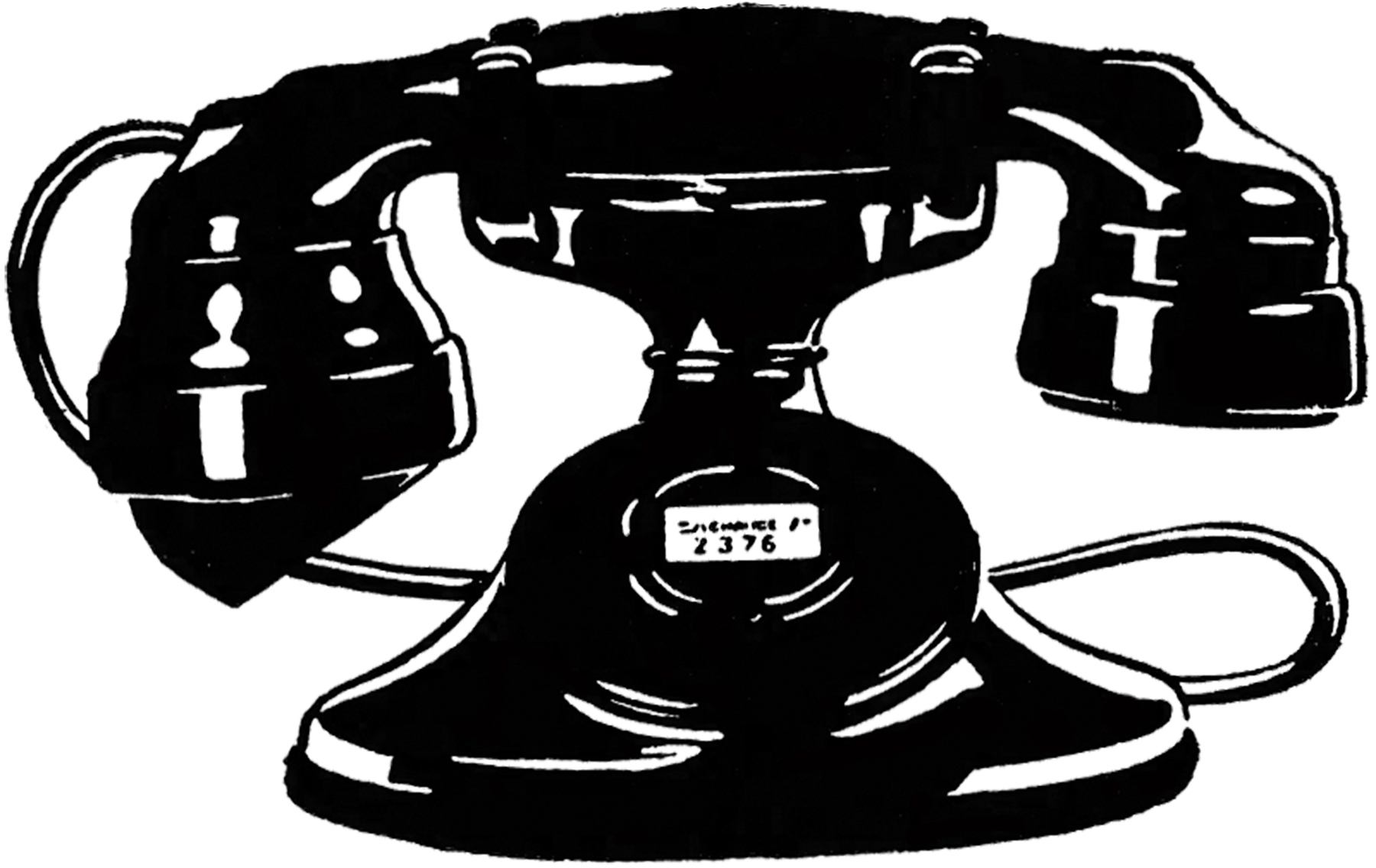 telephone clip art black and white