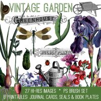 Vintage Garden collage