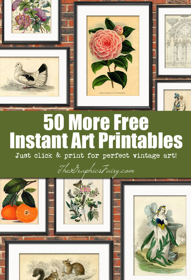50 more free instant art printables graphic