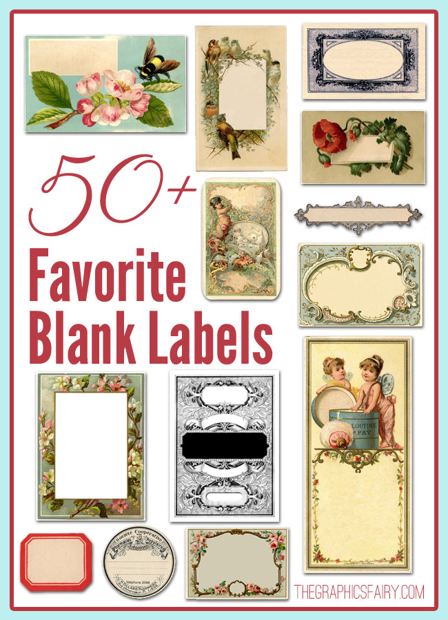 50 best blank labels vintage the graphics fairy