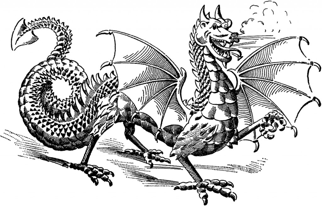 Vintage Dragon Clip Art