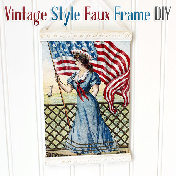 Vintage Style Faux Frame DIY - The Graphics Fairy