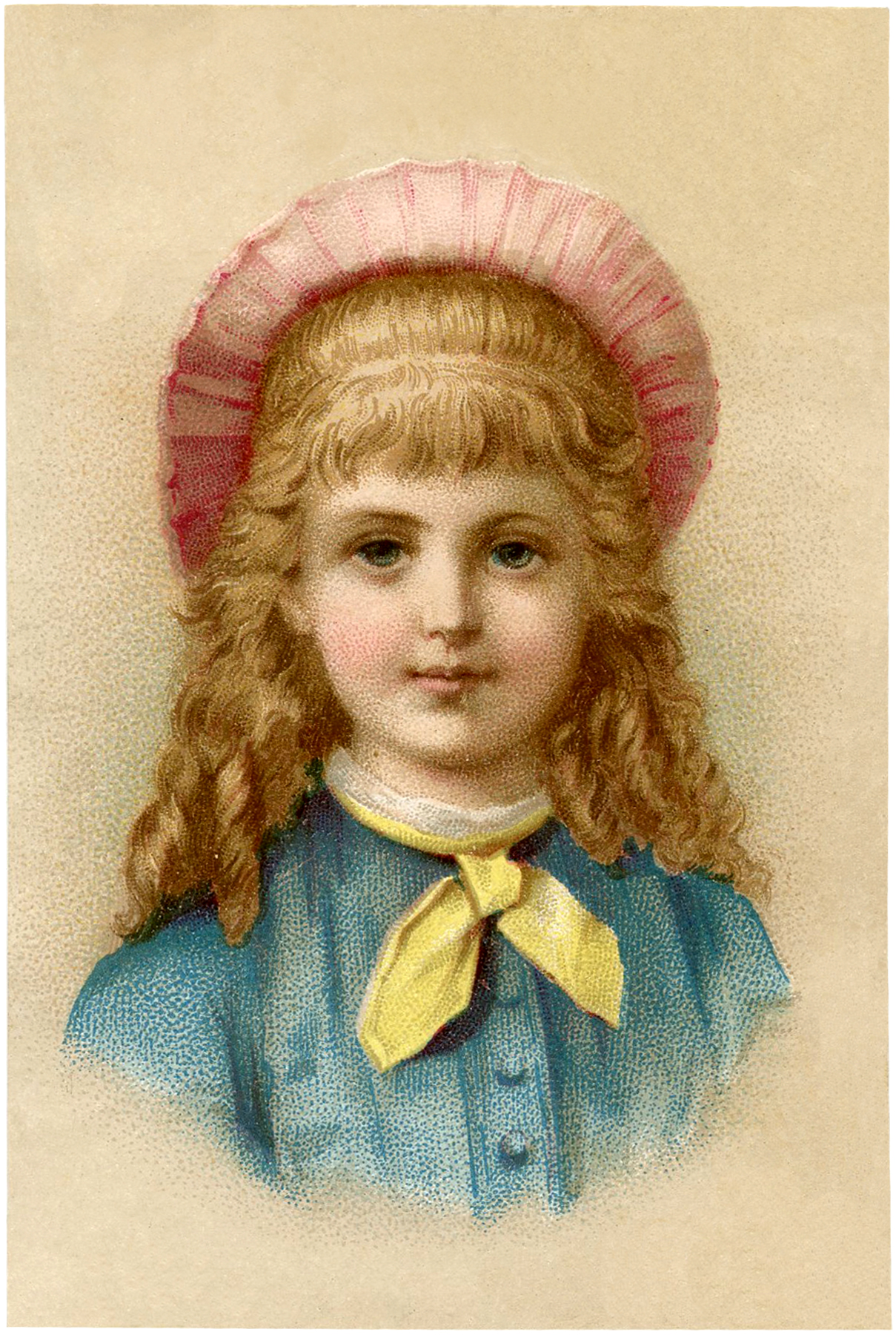 Antique Child with Hat Image
