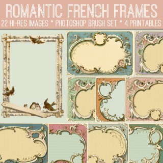 romantic french frames collage
