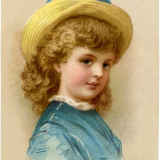 Vintage Child with Hat Image