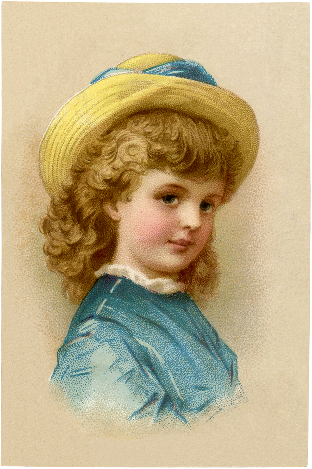 Vintage Child with Hat Image