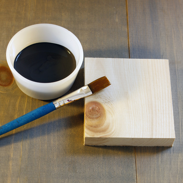 Coffee staining wood
