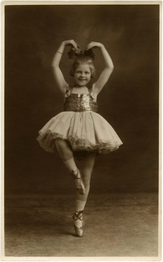 Vintage Ballerina Child Photo