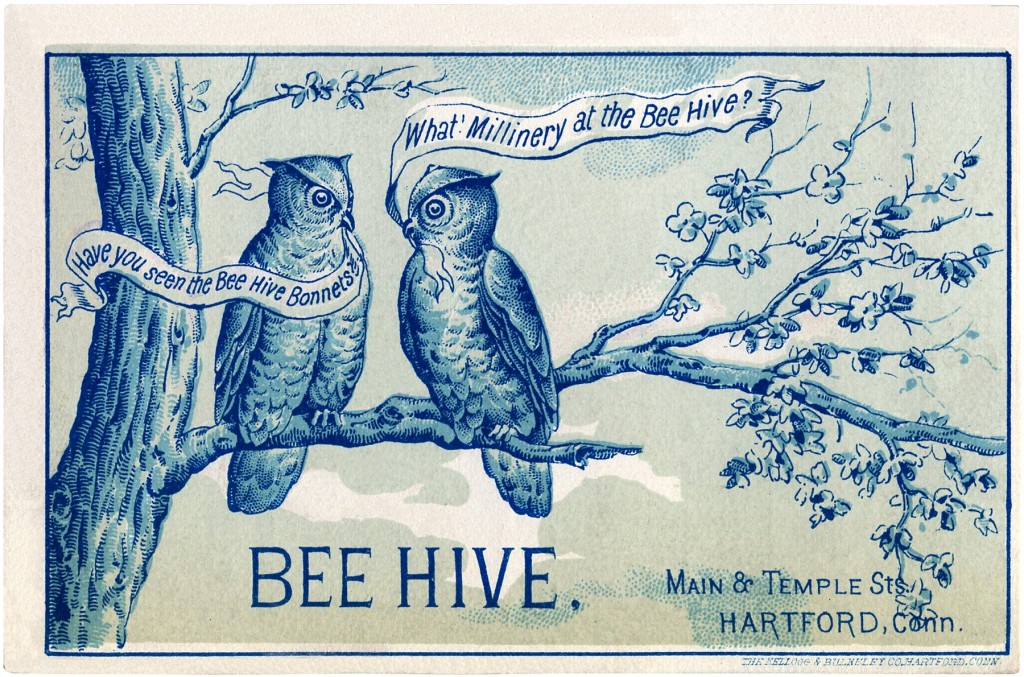 Vintage Owls Image Beehive ad