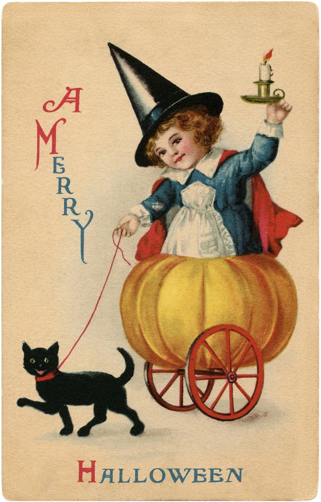 Vintage Sweet Halloween Witch Image - Darling - The 