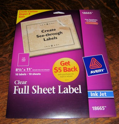 Avery Clear Labels