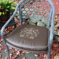 Finished painted upholstery chair