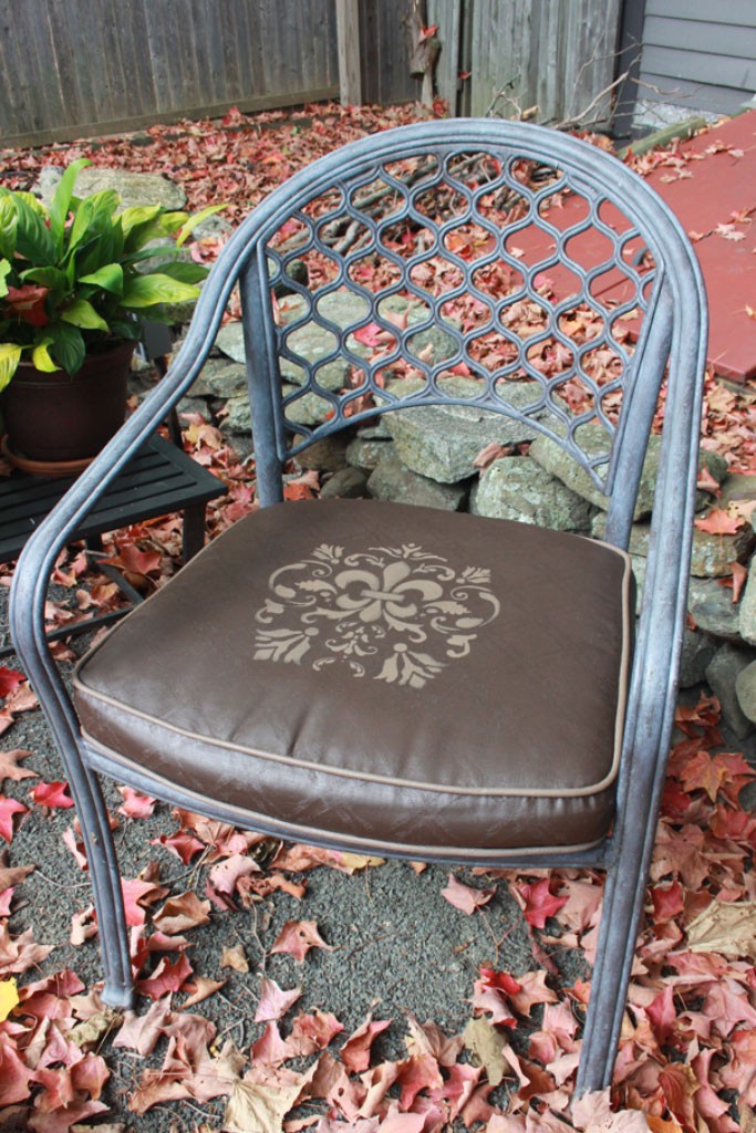 Finished painted upholstery chair