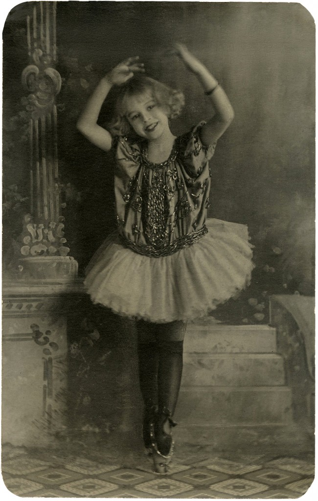Vintage Ballerina Girl Photo Download