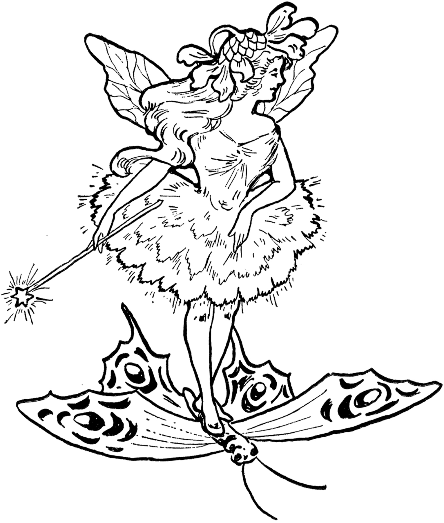 Vintage Butterfly Fairy Image Pretty! The Graphics Fairy