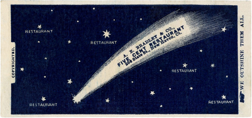 Vintage Restaurant Ad Image shooting star