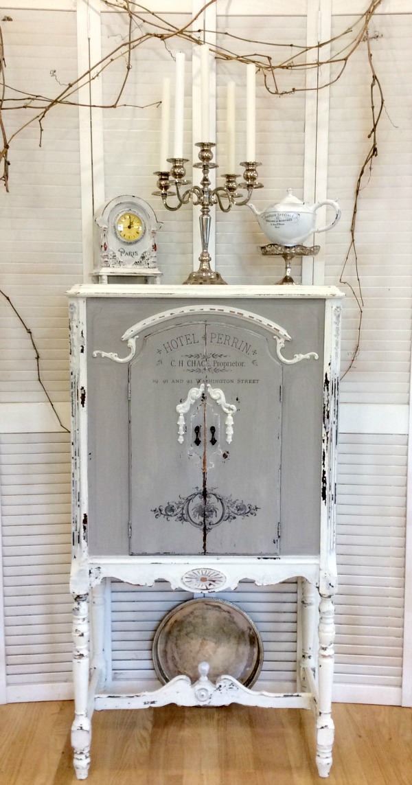 Refinished Antique Radio Cabinet