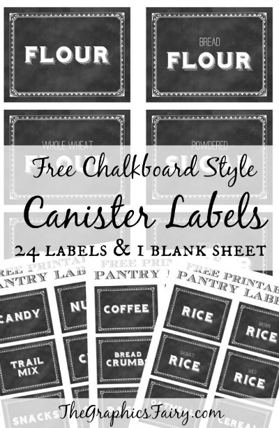 Canister Labels Chalkboard