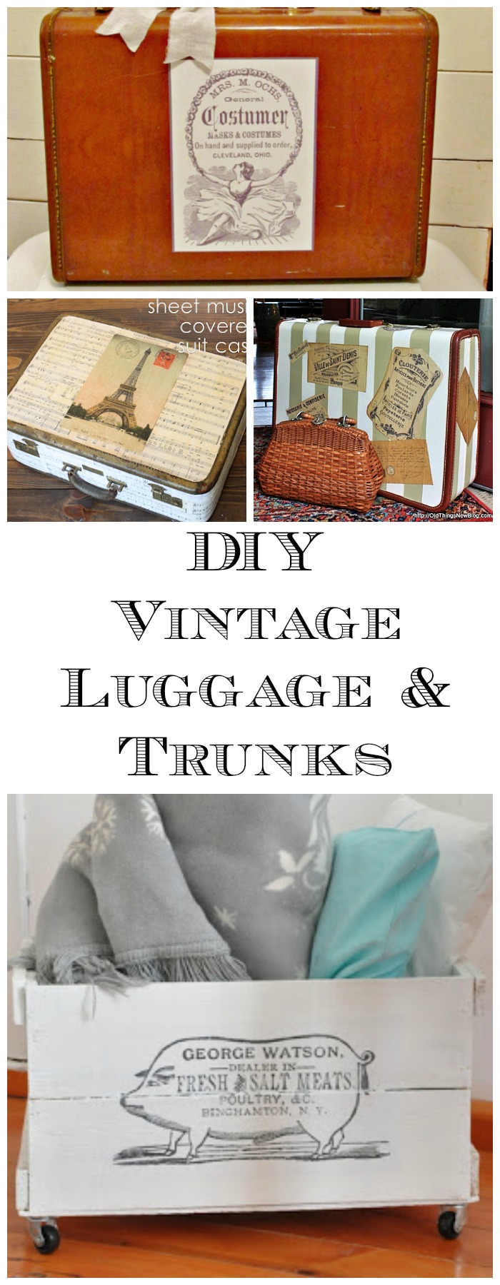 12 DIY Vintage Luggage and Trunk Ideas