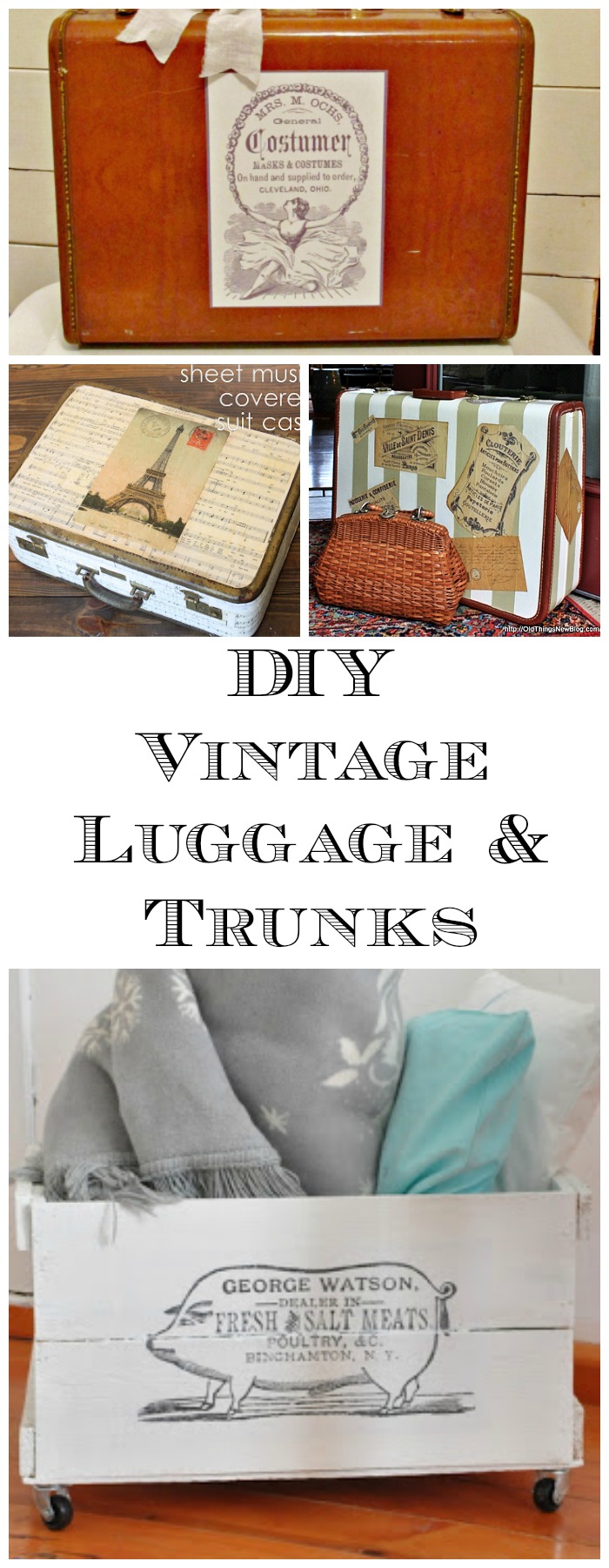 diy vintage luggage