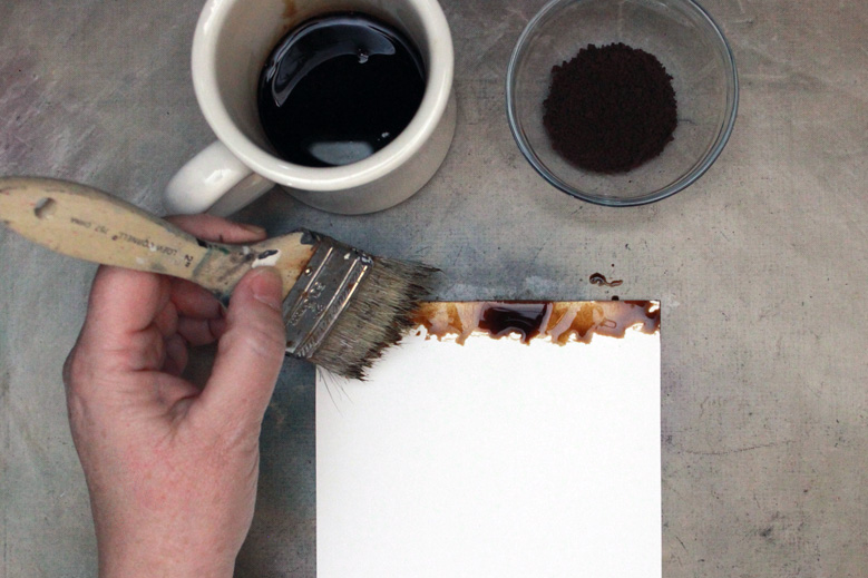 Painting Coffee on Paper