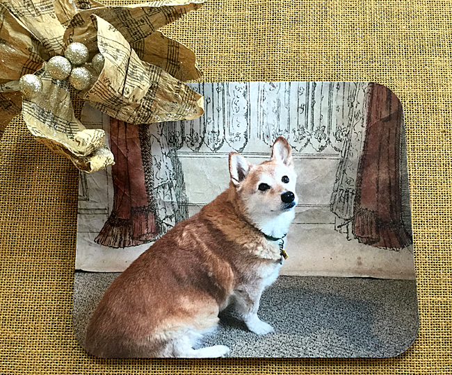 Custom mouse pad with Corgi