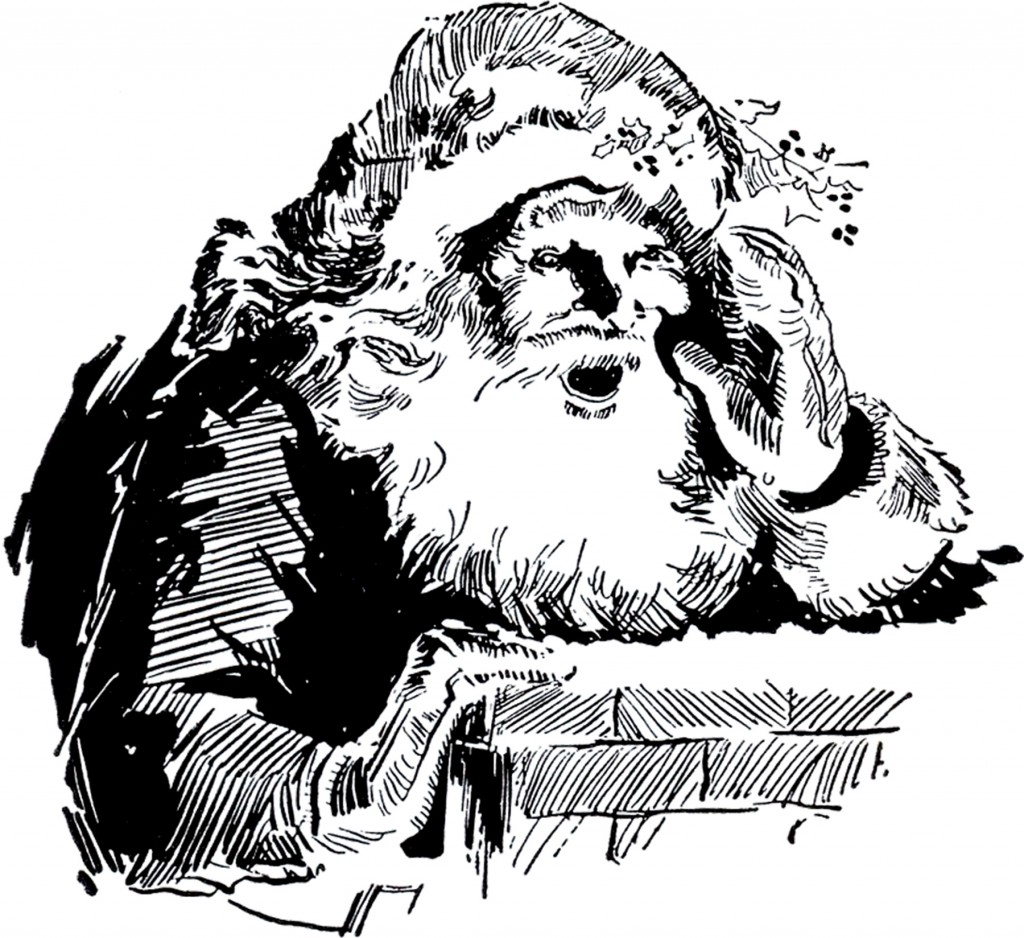 Santa with Chimney Image