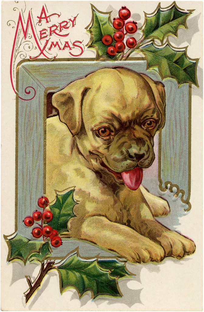 Vintage Christmas Dog Download