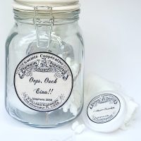 Mason jar with french label