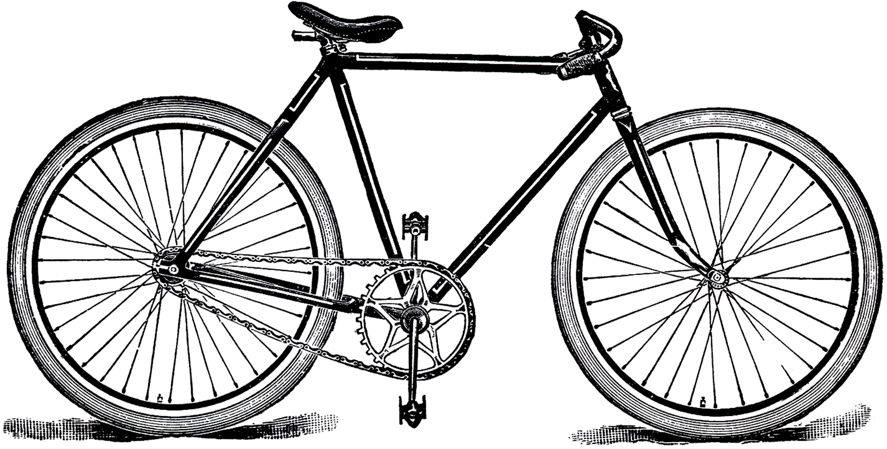 vintage bicycle clipart